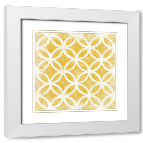 Small Modern Symmetry VII White Modern Wood Framed Art Print with Double Matting by Zarris, Chariklia