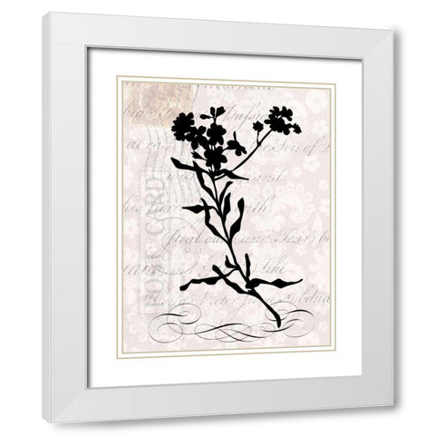 Small Postscript I White Modern Wood Framed Art Print with Double Matting by Vision Studio