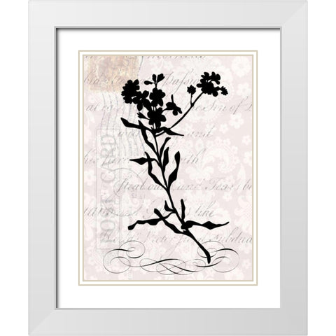 Small Postscript I White Modern Wood Framed Art Print with Double Matting by Vision Studio
