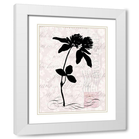 Small Postscript II White Modern Wood Framed Art Print with Double Matting by Vision Studio
