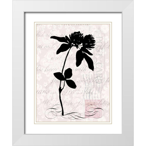 Small Postscript II White Modern Wood Framed Art Print with Double Matting by Vision Studio