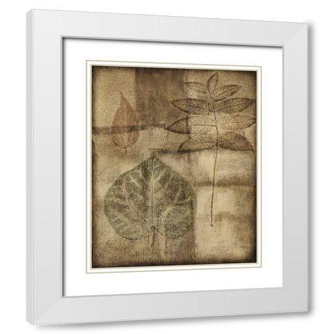 Custom Impressed on Patina I White Modern Wood Framed Art Print with Double Matting by Slocum, Nancy