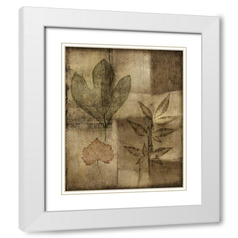 Custom Impressed on Patina II White Modern Wood Framed Art Print with Double Matting by Slocum, Nancy