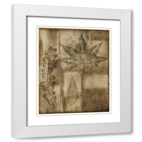 Custom Impressed on Patina III White Modern Wood Framed Art Print with Double Matting by Slocum, Nancy