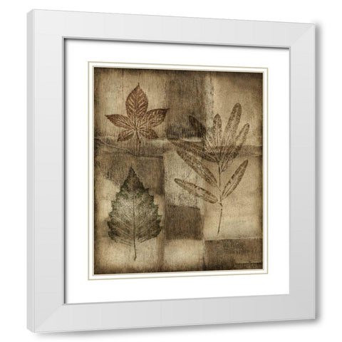 Custom Impressed on Patina IV White Modern Wood Framed Art Print with Double Matting by Slocum, Nancy