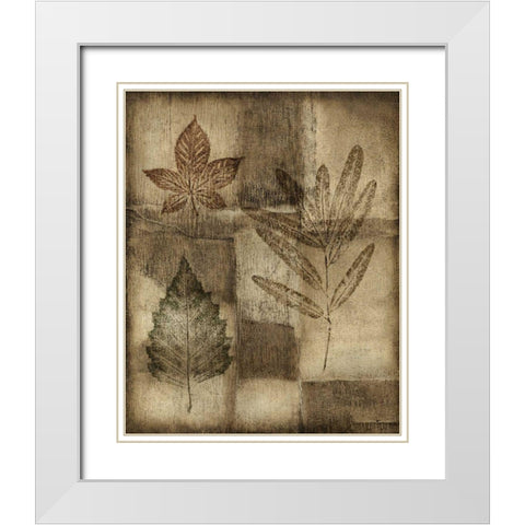 Custom Impressed on Patina IV White Modern Wood Framed Art Print with Double Matting by Slocum, Nancy