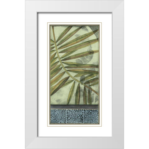 Small Sophisticated Palm II White Modern Wood Framed Art Print with Double Matting by Goldberger, Jennifer