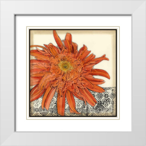 Botanica I White Modern Wood Framed Art Print with Double Matting by Goldberger, Jennifer
