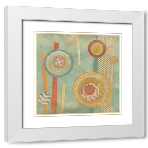 Bits and Pieces I White Modern Wood Framed Art Print with Double Matting by Vess, June Erica