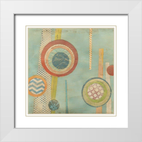 Bits and Pieces II White Modern Wood Framed Art Print with Double Matting by Vess, June Erica