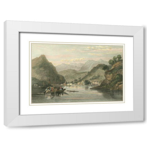 Pastoral Riverscape VI White Modern Wood Framed Art Print with Double Matting by Bartlett, William H.
