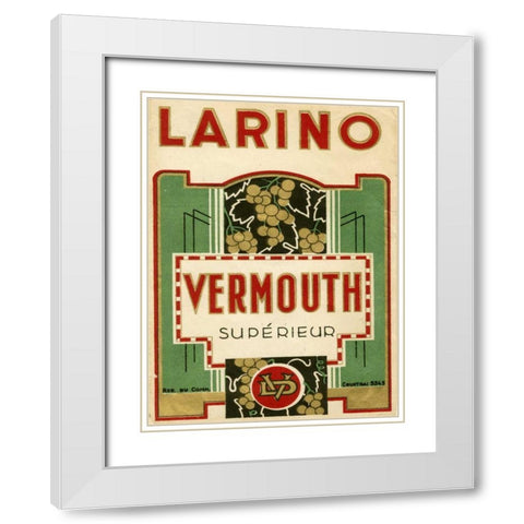 Larino Vermouth White Modern Wood Framed Art Print with Double Matting by Unknown