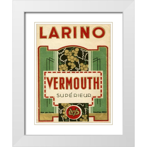 Larino Vermouth White Modern Wood Framed Art Print with Double Matting by Unknown