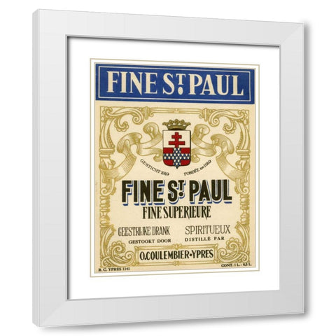 Fine St. Paul White Modern Wood Framed Art Print with Double Matting by Unknown