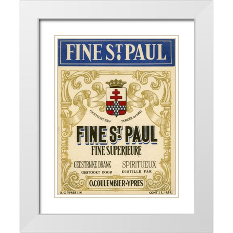 Fine St. Paul White Modern Wood Framed Art Print with Double Matting by Unknown