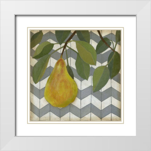 Fruit and Pattern II White Modern Wood Framed Art Print with Double Matting by Meagher, Megan
