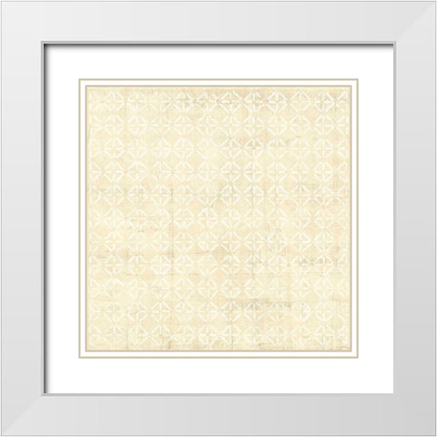 Ethnic Motif IV White Modern Wood Framed Art Print with Double Matting by Vision Studio