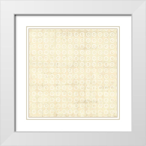 Ethnic Motif VI White Modern Wood Framed Art Print with Double Matting by Vision Studio