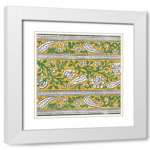 Ceylon Squares III White Modern Wood Framed Art Print with Double Matting by Vision Studio