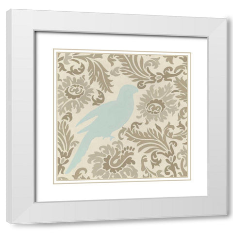 Island Tapestry I White Modern Wood Framed Art Print with Double Matting by Vess, June Erica
