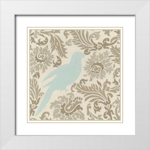 Island Tapestry I White Modern Wood Framed Art Print with Double Matting by Vess, June Erica