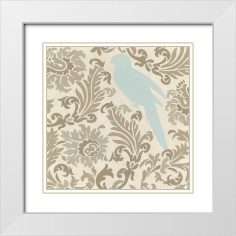 Island Tapestry II White Modern Wood Framed Art Print with Double Matting by Vess, June Erica