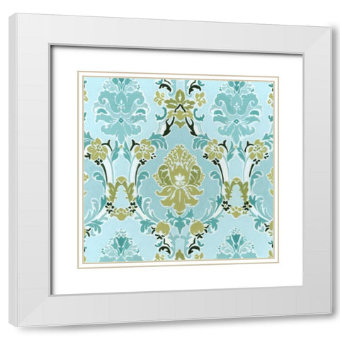 Cottage Patterns II White Modern Wood Framed Art Print with Double Matting by Vess, June Erica