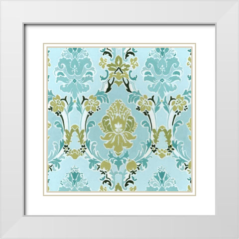 Cottage Patterns II White Modern Wood Framed Art Print with Double Matting by Vess, June Erica