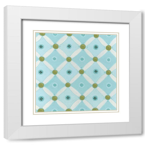 Cottage Patterns VIII White Modern Wood Framed Art Print with Double Matting by Vess, June Erica