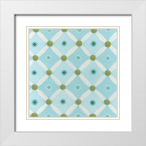 Cottage Patterns VIII White Modern Wood Framed Art Print with Double Matting by Vess, June Erica