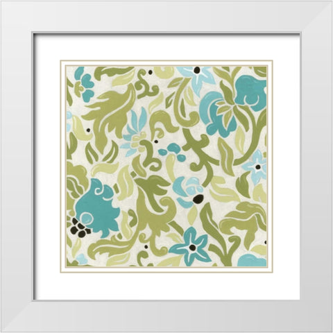 Cottage Patterns IX White Modern Wood Framed Art Print with Double Matting by Vess, June Erica