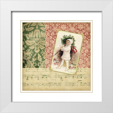 Victorian Christmas I White Modern Wood Framed Art Print with Double Matting by Vision Studio