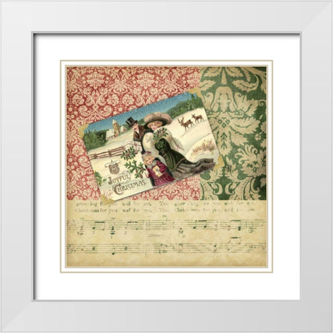 Victorian Christmas II White Modern Wood Framed Art Print with Double Matting by Vision Studio