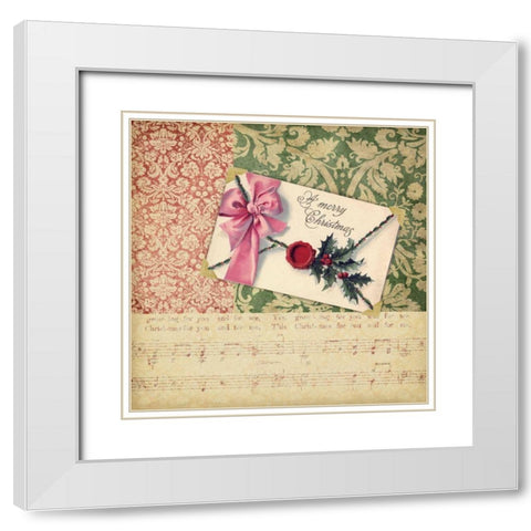 Victorian Christmas III White Modern Wood Framed Art Print with Double Matting by Vision Studio