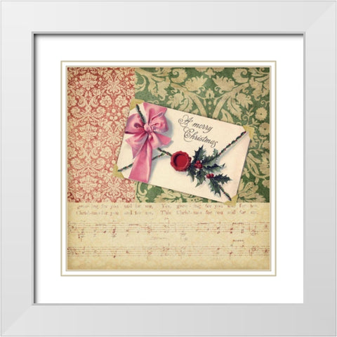Victorian Christmas III White Modern Wood Framed Art Print with Double Matting by Vision Studio