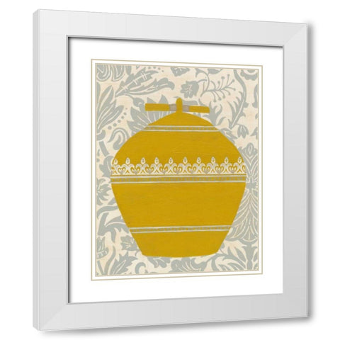 Pottery Patterns II White Modern Wood Framed Art Print with Double Matting by Vess, June Erica