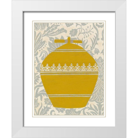 Pottery Patterns II White Modern Wood Framed Art Print with Double Matting by Vess, June Erica