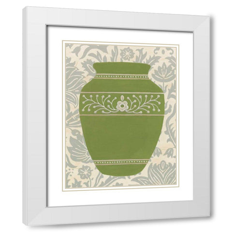 Pottery Patterns III White Modern Wood Framed Art Print with Double Matting by Vess, June Erica