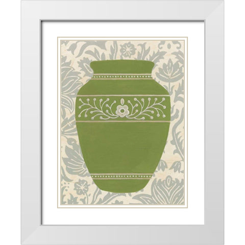 Pottery Patterns III White Modern Wood Framed Art Print with Double Matting by Vess, June Erica