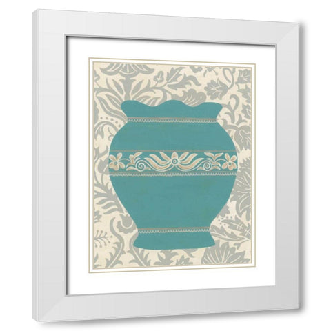 Pottery Patterns IV White Modern Wood Framed Art Print with Double Matting by Vess, June Erica