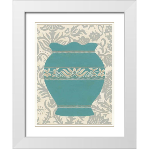 Pottery Patterns IV White Modern Wood Framed Art Print with Double Matting by Vess, June Erica