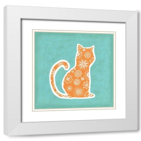 Animal Prints II White Modern Wood Framed Art Print with Double Matting by Meagher, Megan