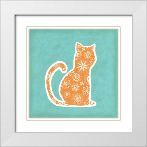Animal Prints II White Modern Wood Framed Art Print with Double Matting by Meagher, Megan