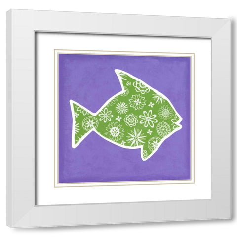 Animal Prints IV White Modern Wood Framed Art Print with Double Matting by Meagher, Megan