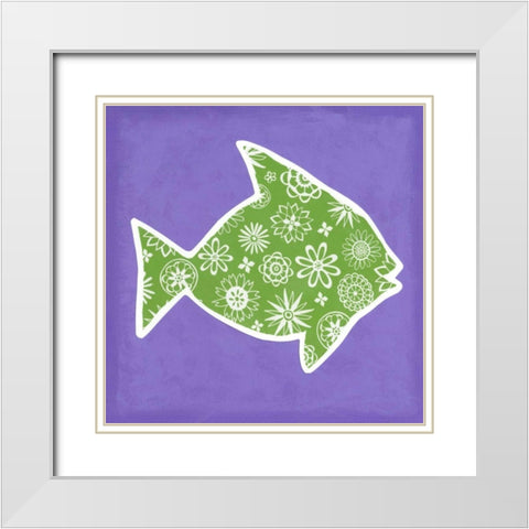 Animal Prints IV White Modern Wood Framed Art Print with Double Matting by Meagher, Megan
