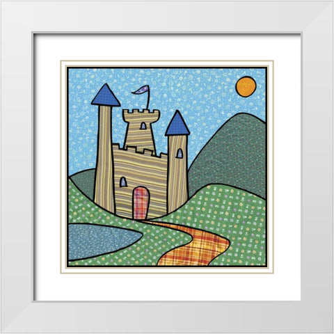 Calico Kingdom I White Modern Wood Framed Art Print with Double Matting by Swinford, Charles