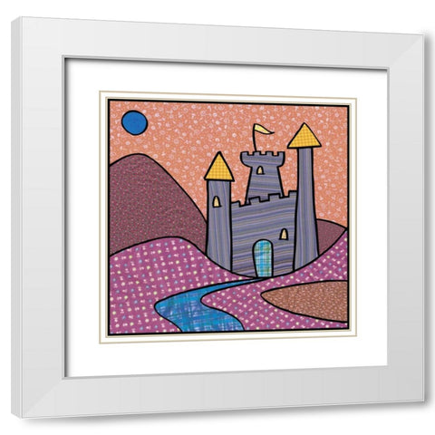 Calico Kingdom II White Modern Wood Framed Art Print with Double Matting by Swinford, Charles