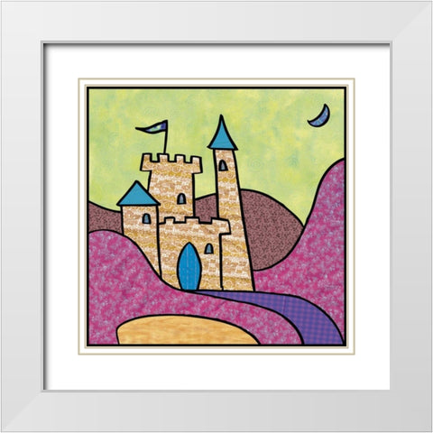 Calico Kingdom III White Modern Wood Framed Art Print with Double Matting by Swinford, Charles