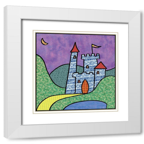 Calico Kingdom IV White Modern Wood Framed Art Print with Double Matting by Swinford, Charles