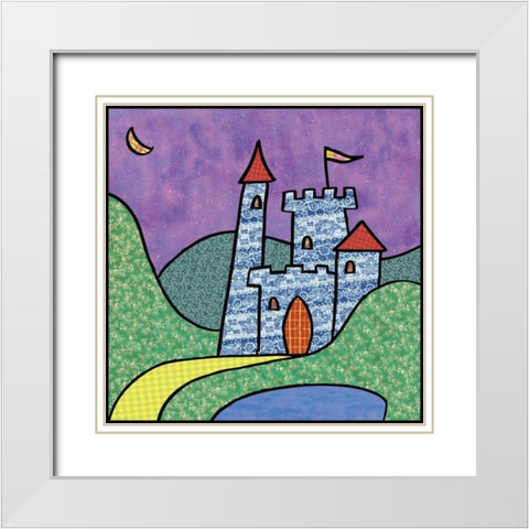 Calico Kingdom IV White Modern Wood Framed Art Print with Double Matting by Swinford, Charles